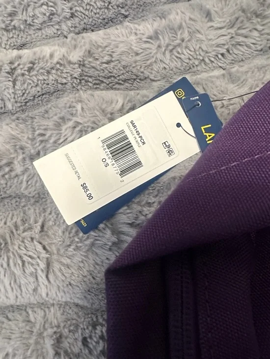 Polo by Ralph Lauren Purple  Backpack with Bear Embroidery - Picture 4 of 6